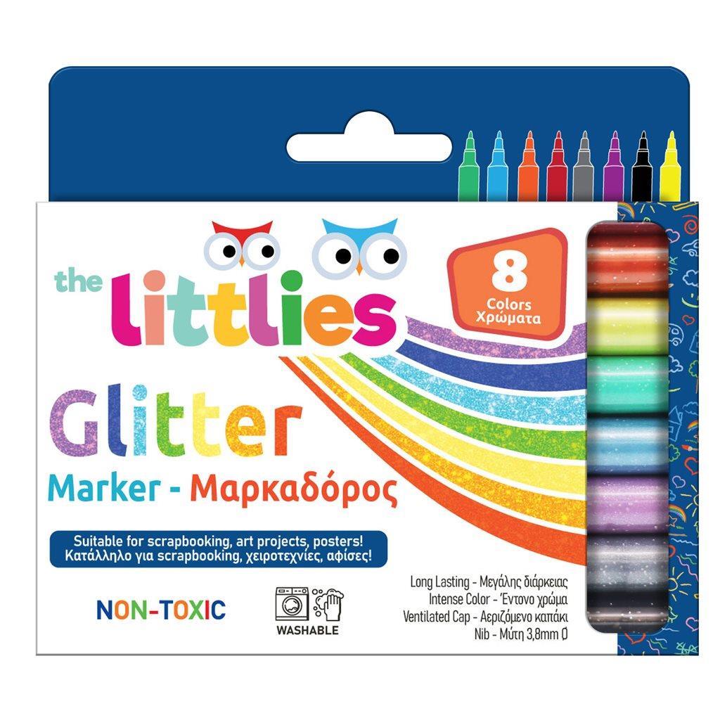 ΖΩΓΡΑΦΙΚΗΣ THE LITTLIES GLITTER 8 ΧΡΩΜΑΤΑ 6,5€